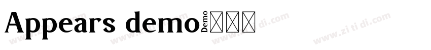 Appears demo字体转换